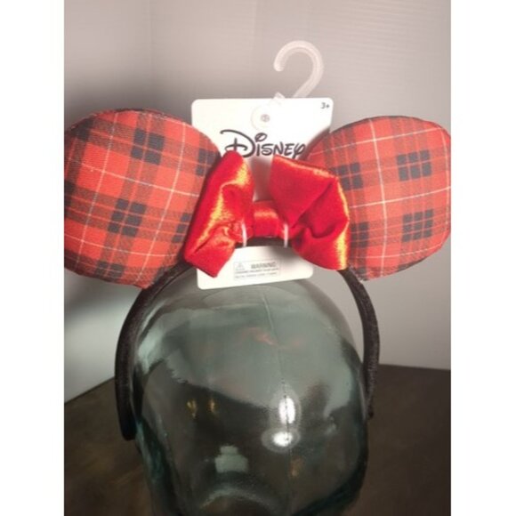 Disney Minnie Mouse Ears Hat Headbands NEW Christmas Plaid - Picture 3 of 8